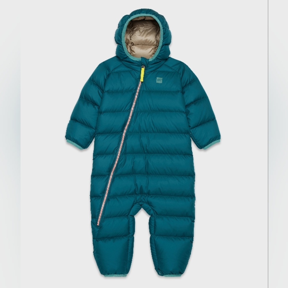 MEC Kids Teal Hooded Puffer Bunting with Beige Lining